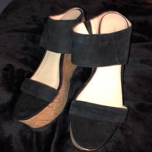 Black Marc fisher wedge heels